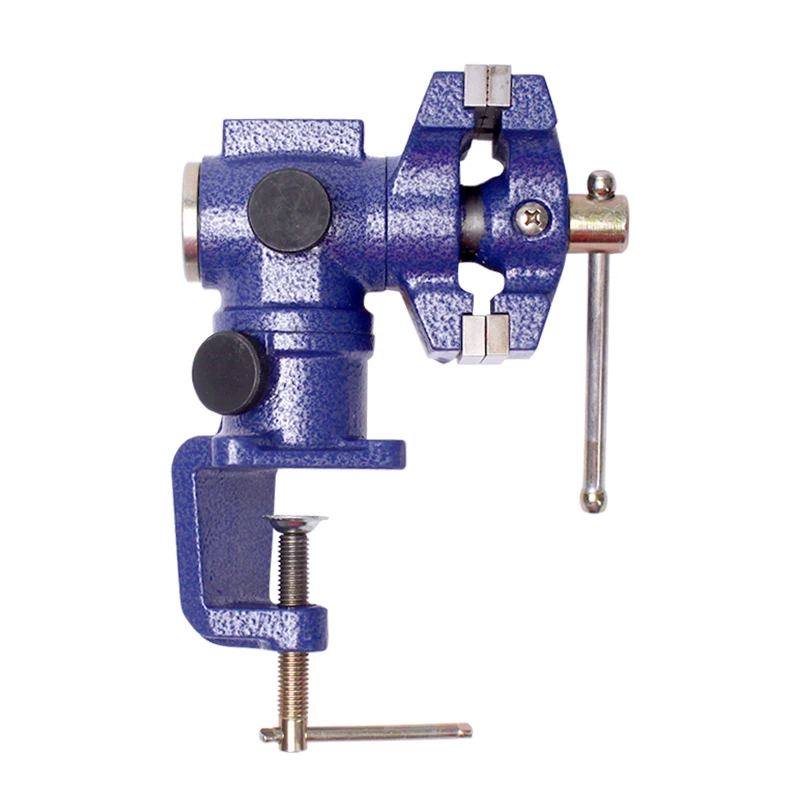

2-1/2 Inch Mini Jaw Portable Clamp-on Table Bench Third Hand Vise Swivels and Rotates 360° Jewelry Hobby Crafts Clamp