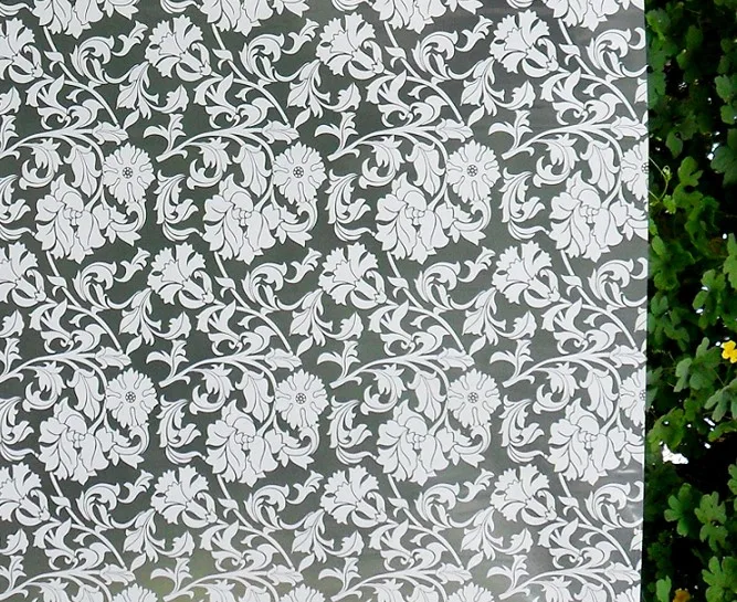 Оконная пленка наклейки на стекло 8515 цветов самоклеющиеся декоративные матовые