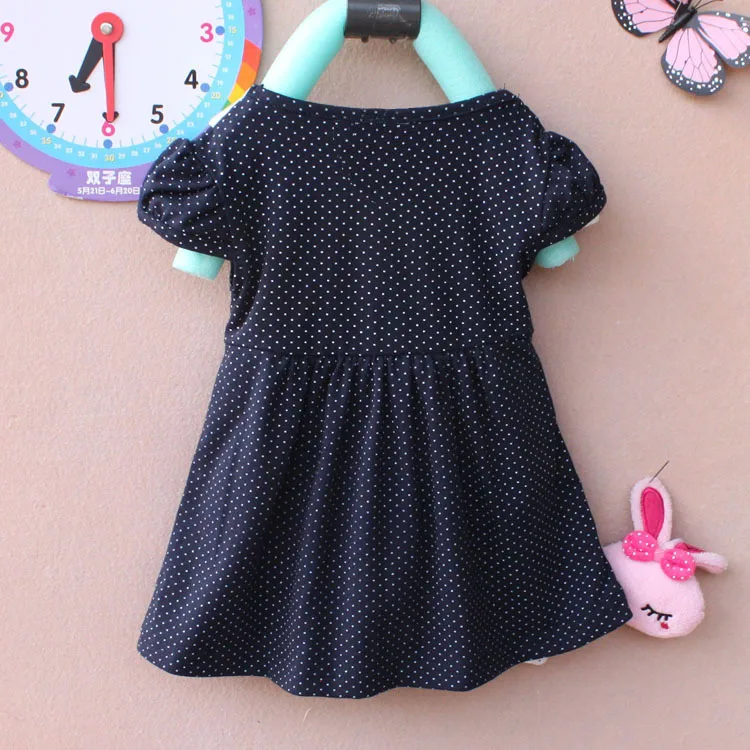 Free shipping 4pc/lot 2013 dress girl summer new Korean girls' dresses princess bow spot for baby girls C0684 | Детская одежда и