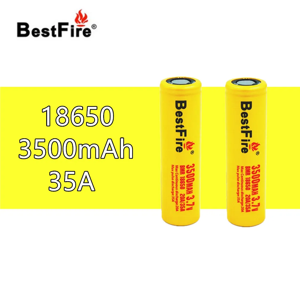 2 шт. Bestfire 18650 3500 мАч литий ионная аккумуляторная батарея для Wismec SMOK вейп eleaf
