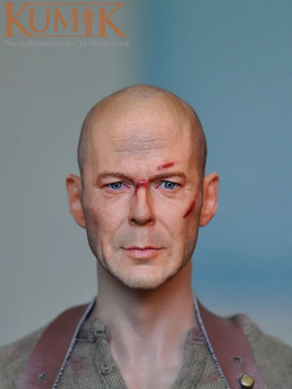 Кумик KM13 53 1/6 Брюс Уиллис голова лепить для 12 дюймов фигурку DIY|Игровые фигурки и