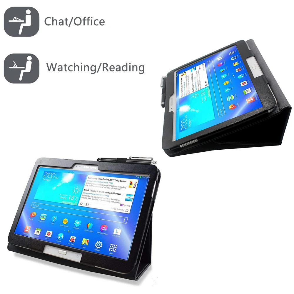 Чехол для Samsung Galaxy Tab 3 10 1 дюйма P5200 P5220 P5210 флип чехол планшета тонкий подставка из