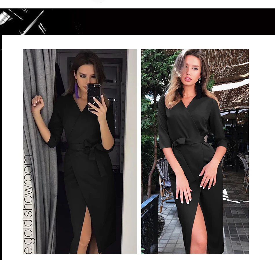 Vestido de festa однотонное платье средней длины до середины икры с v-образным вырезом распродажа Специальное предложение Zanzea Ukraine Vadim макси платье в богемном стиле