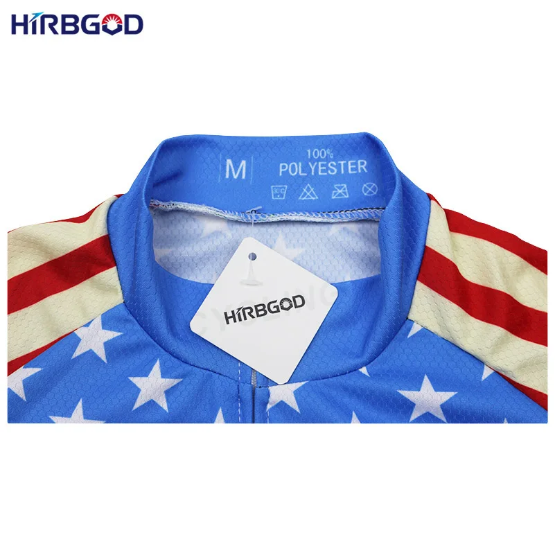 HIRBGOD Статуя Свободы Флаг США Мужская велосипедная майка с коротким рукавом