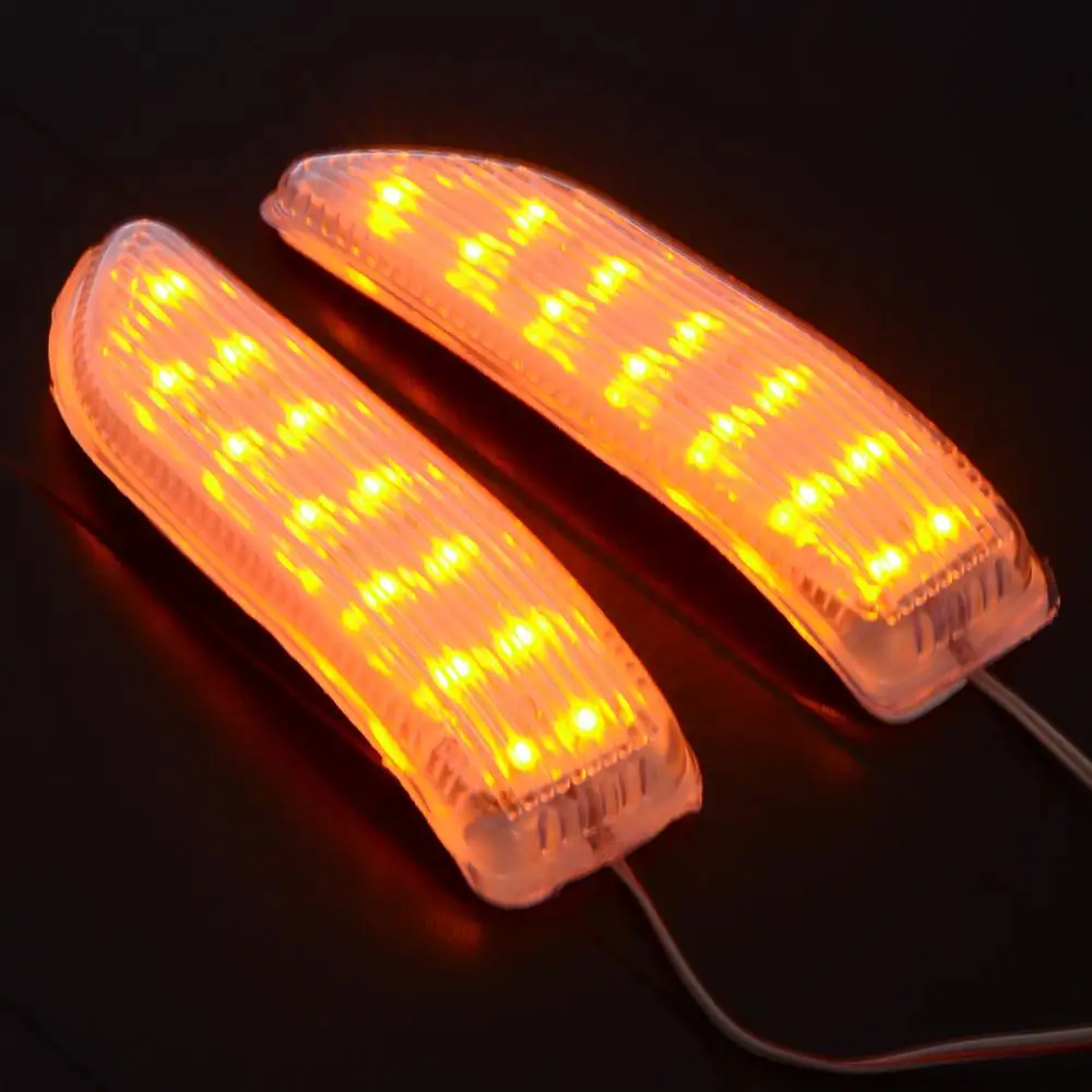 

1pair 12V 13LED Amber Car Soft Side Mirror Turn Signal Lights High Brightness Indicator Lamp For Honda Toyota BMW