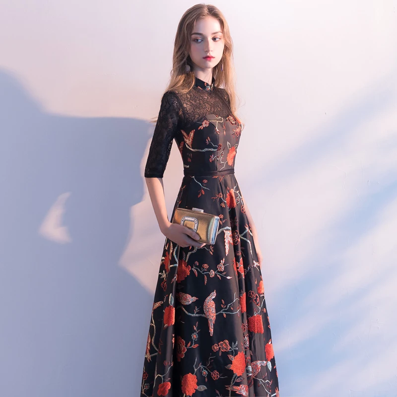 Robe de soiree Новые Вечерние платья трапециевидной формы с высокой вышивкой и