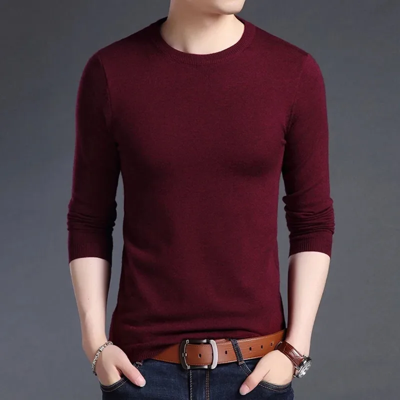 

2019 spring New style Sweater Men Casual fashion men's Turtleneck Sweaters high quality knitting Shirt Wool Pullover men M036