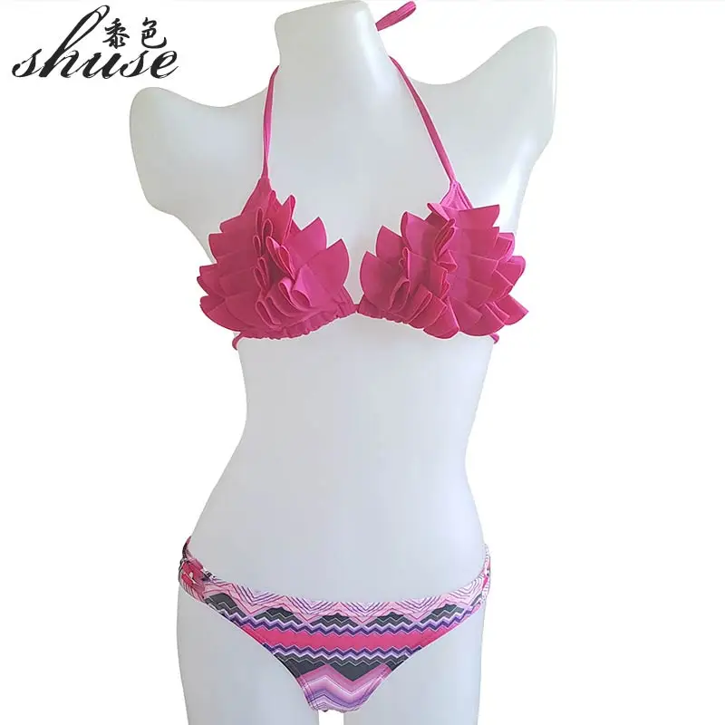 Новый комплект бикини Холтер спинки Для женщин купальный Костюмы мягкий