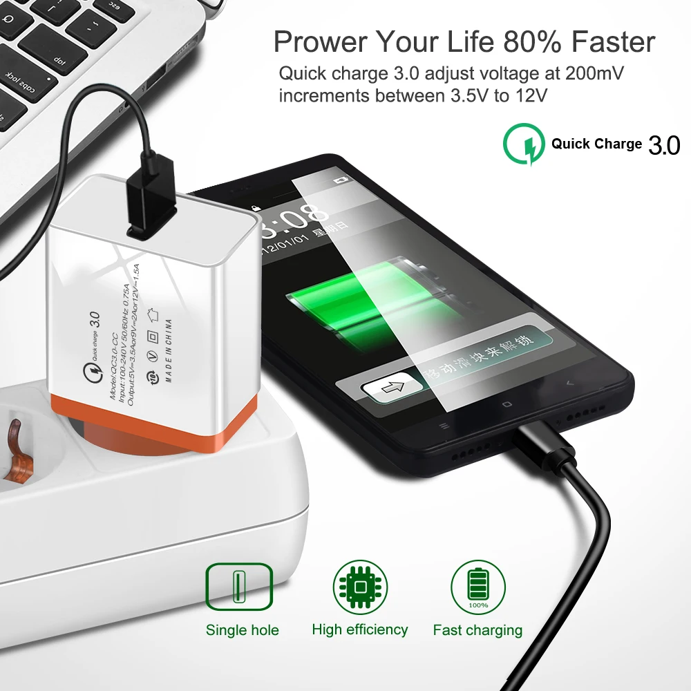 Быстрое зарядное устройство USB 3 0 для TP-Link Neffos C5 Plus Y50 X1 Max Y5 Y5L C5L QC телефона |