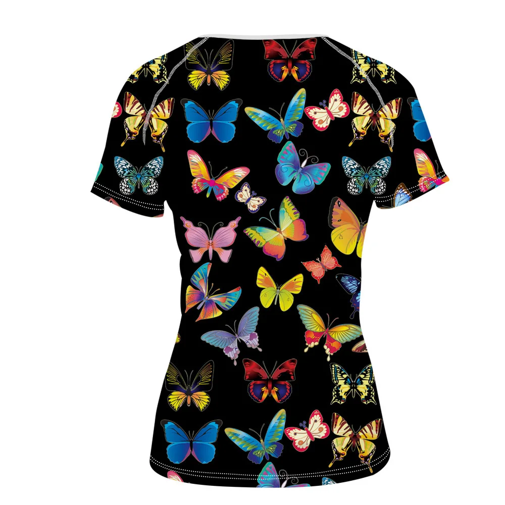 NoisyDesigns Top Women Shirt Beauty Butterfly Printed T-shirt for Ladies t Summer 2018 Short Tees Poleras de Mujer | Женская одежда