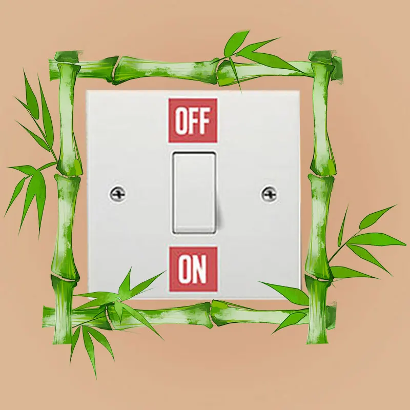 YOJA Bamboo Pole Frame Switch декоративные наклейки для комнаты красивый дизайн наклейка на