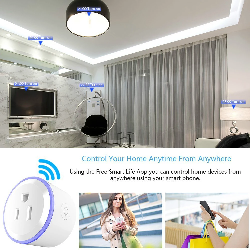 Умная розетка с Wi Fi и монитором 2019 дюйма|Умные розетки| |