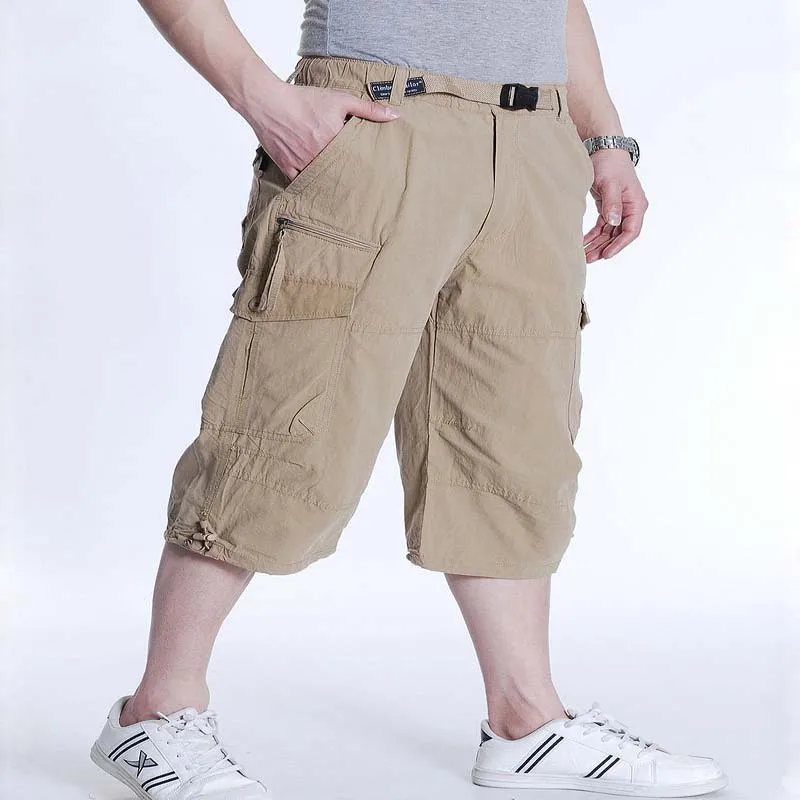 6XL 7XL Летние повседневные шорты для мужчин Хлопковые Бриджи с большим карманом