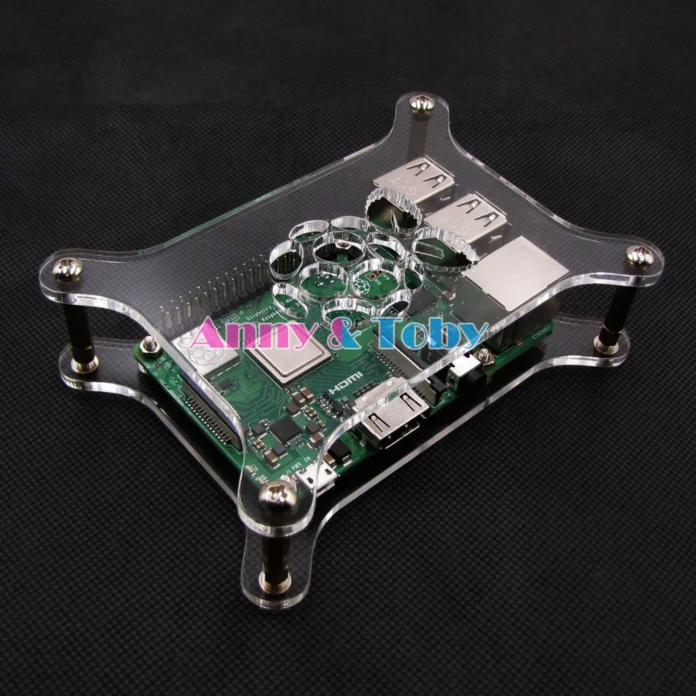 B11: прозрачный акриловый чехол для Raspberry PI 3B + plus Модель B корпус корпуса 2