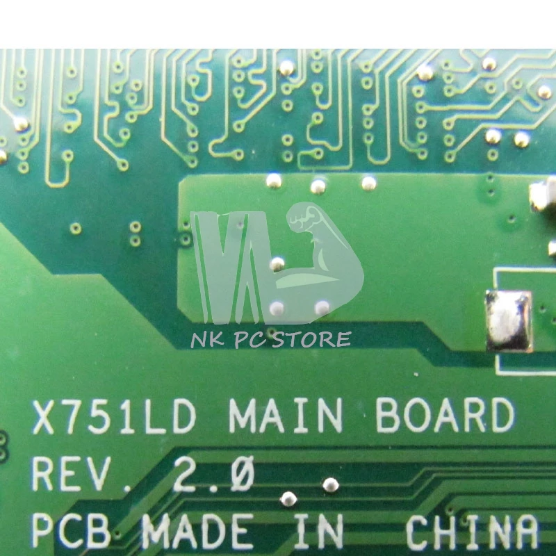 Материнская плата NOKOTION для ноутбука Asus X751LD материнская REV 2 0 SR16Q I3 4010U CPU DDR3L