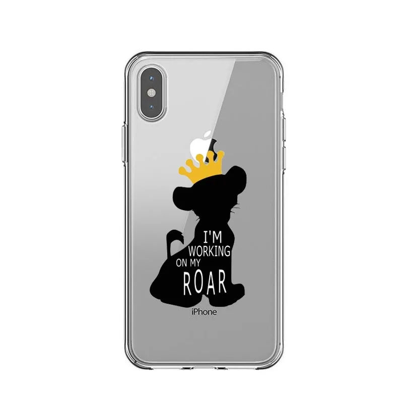 Moonlight Lion King Hakuna Matata мягкий чехол с принтом для iPhone 11 Pro Max X 5 5S SE 6 6SPlus 7 8 Plus XS MAX