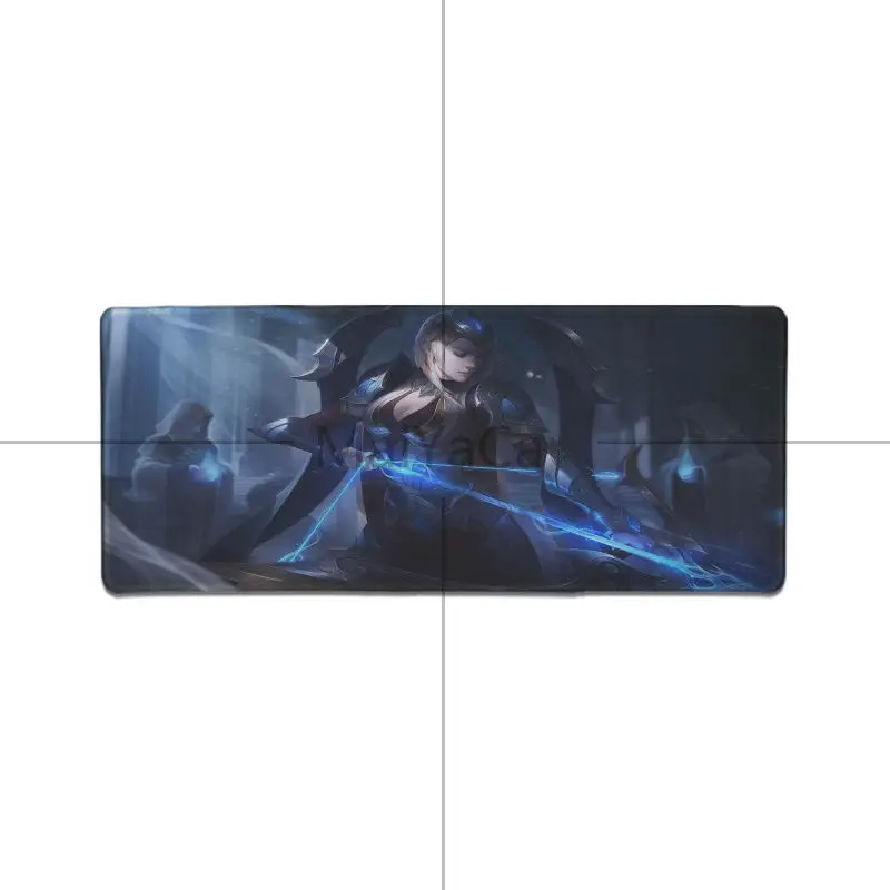 Lock Edge 40X90cm Maiyaca крутой ashe Лига Легенд натуральный каучук игровой коврик для мыши Настольный коврик игровой плеер стол ноутбук резиновый коврик для мыши - Цвет: Lock Edge 40X90cm