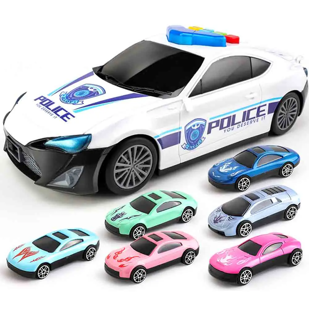 Theme Model Storage Police Car +6 Alloy Carr Gift Children's Multi-function Toy Early Education Puzzle | Игрушки и хобби