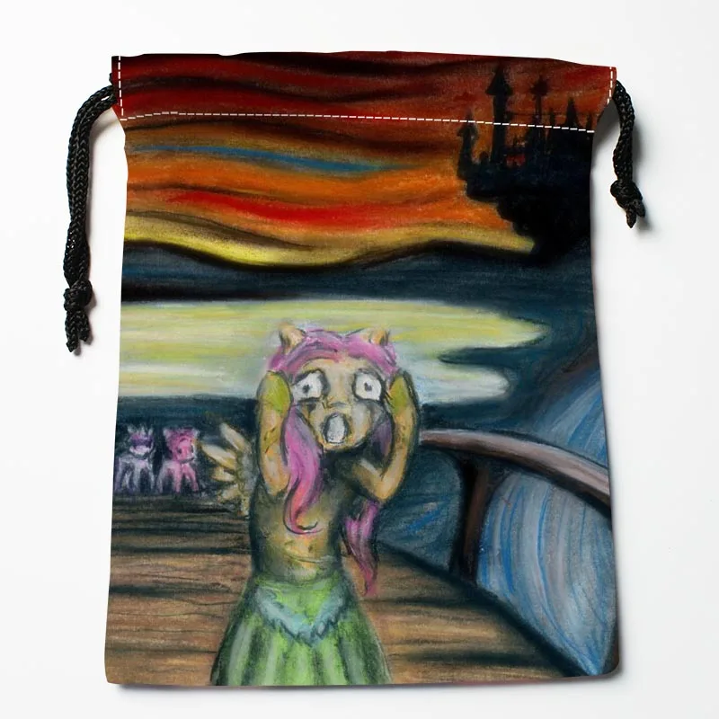 

Best Funny Scream Vard Munch Drawstring Bags Custom Storage Printed Receive Bag Compression Type Bags Size 18X22cm Storage Bags