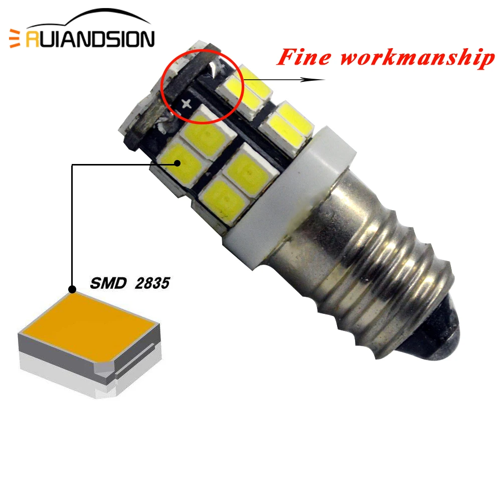2 шт. E10 светодиодный обновленная лампа 12V 2835 20smd аварийного теплый белый/Желтый