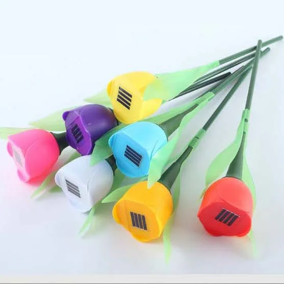 Multi-colors Tulip Shape Light Inductor Garden Lawn Balcony Solar Lamp | Освещение