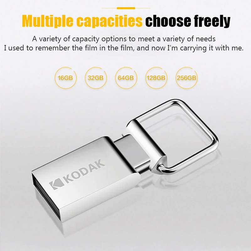 Металлический USB флеш накопитель KODAK 64 Гб 32 16 карта памяти Флеш 2 0 U диск K112 Флешка