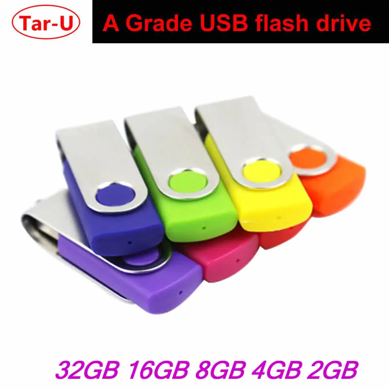 Поворотный USB флеш-накопитель 100 шт. высокоскоростной 64 ГБ 32 Бесплатная доставка