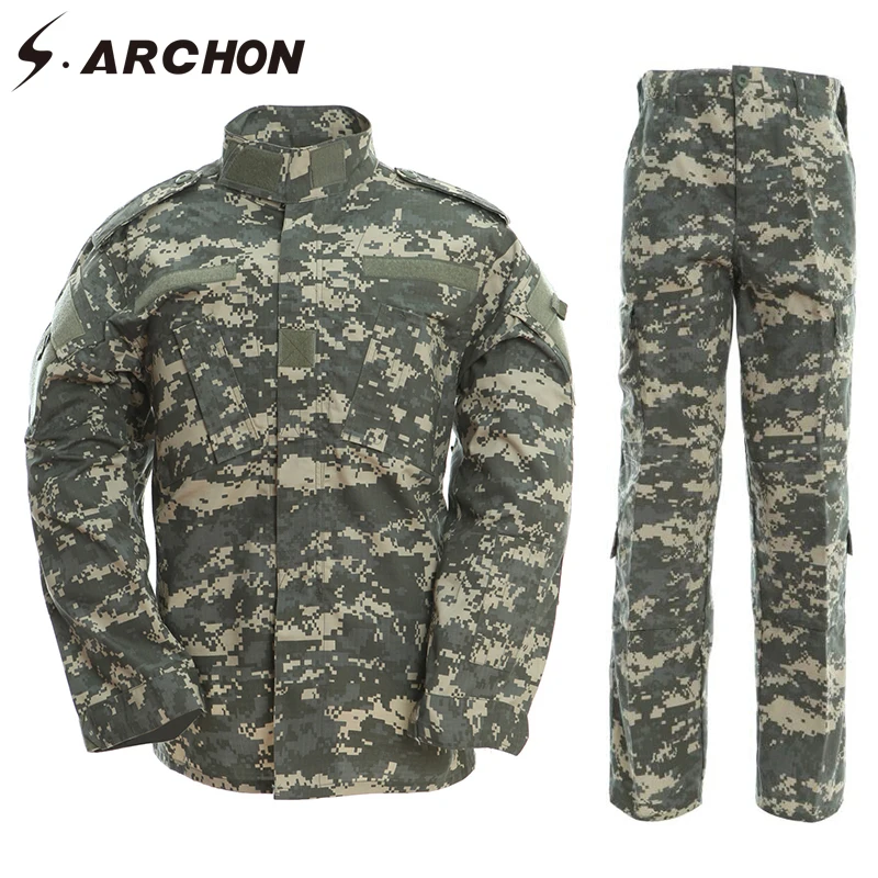 S. ARCHON US RU армейский солдат, военная форма, набор для мужчин, тактическая Мультикам, камуфляжная форма, комплект одежды, пейнтбол, камуфляж, боевой костюм
