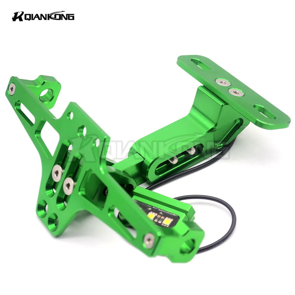 R QIANKONG Fender Eliminator Registration Plate Bracket License Holder LED Light For BMW R1200GS F800R S1000RR HP4 K1200S | Автомобили и