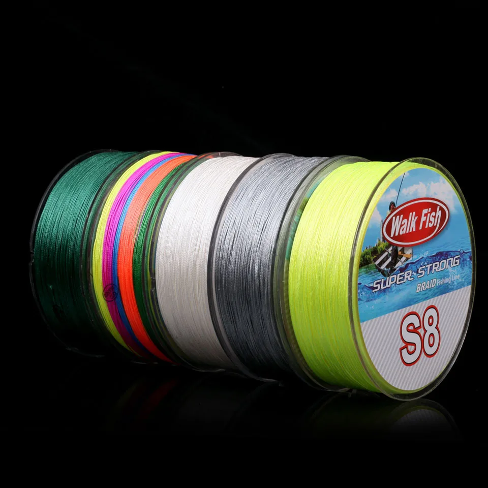 WALK FISH S8 300 м 8 нитей плетеные рыболовные лески ПЭ плетеная многонитевая рыболовная
