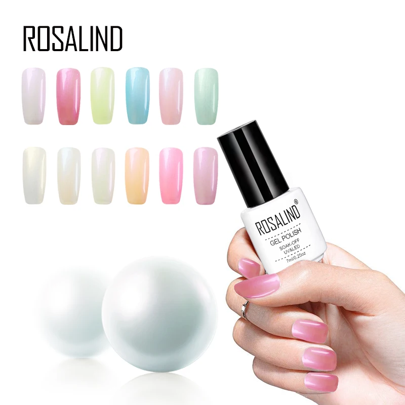 Гель Rosalind 1 шт. новый стиль серия жемчужных цветов стандартный лак для ногтей УФ