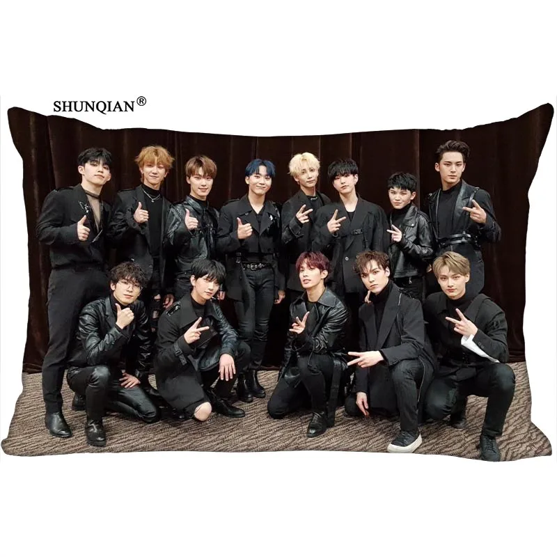2 KPOP 17 печатная прямоугольная наволочка модная декоративная Двусторонняя атласное с узором Наволочка на заказ подарок вашему образу - Цвет: 2