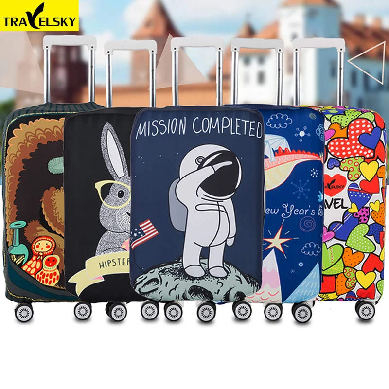 

Brand Elastic travel luggage cover Animal Printing Protective Suitcase cover Trolley case thickening dust cover for 18-32inch