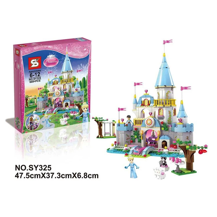 SY325 79279 подруг принцессы Building Block Золушка Романтический замок друзья блоки Кирпич