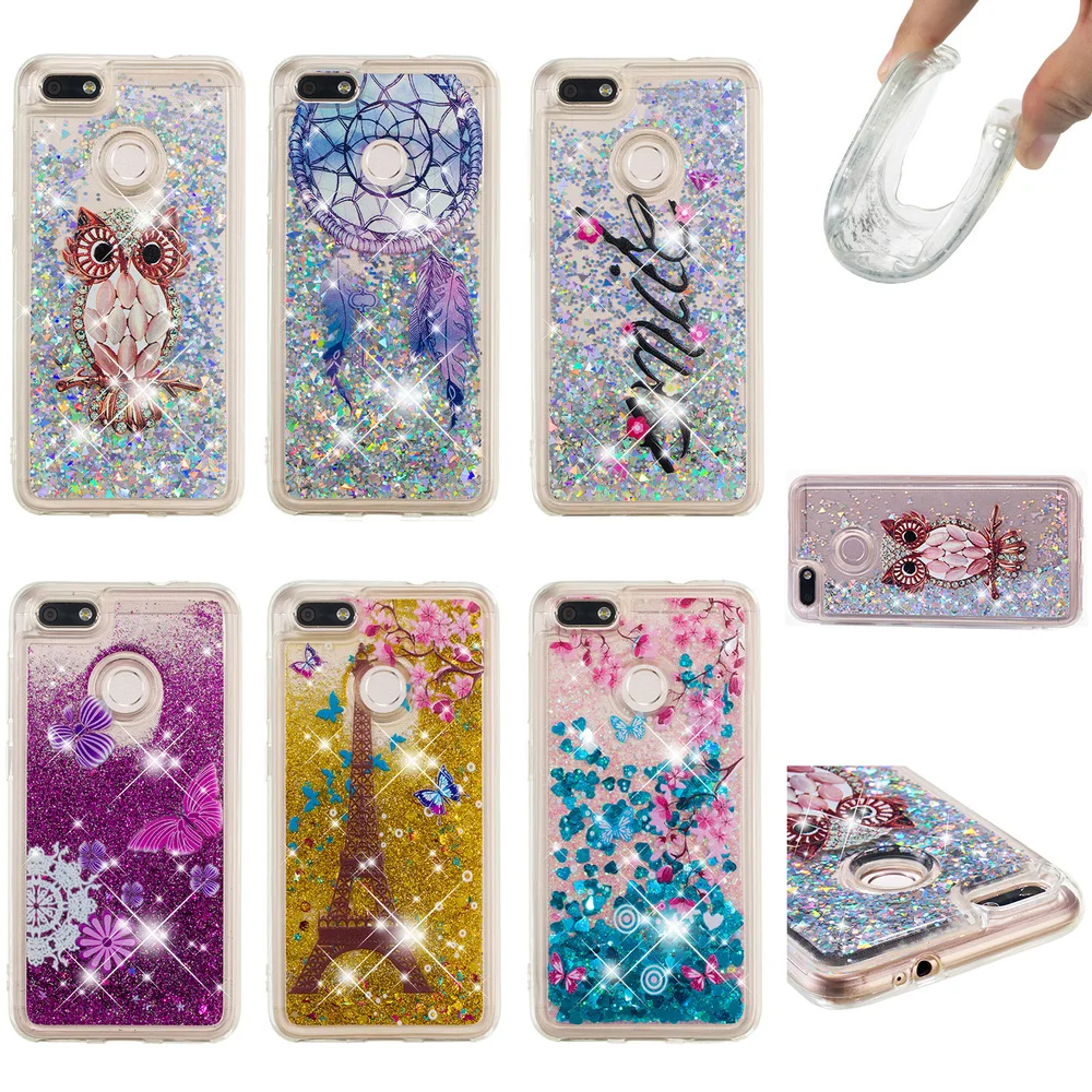 Чехол для Huawei Nova Lite 2017 с блестками и жидким эффектом для Y6 Pro SLA-L02 SLA-L22 SLA-L03 SLA L02 L03 L22.