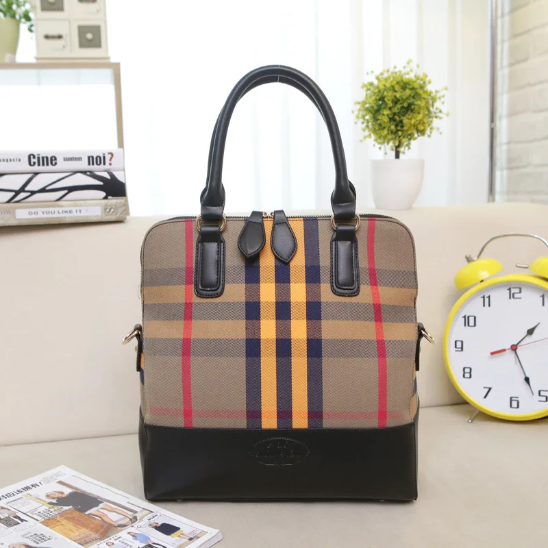 Женщины элегантный искусственная кожа плед сумка плеча сумку высокое качество