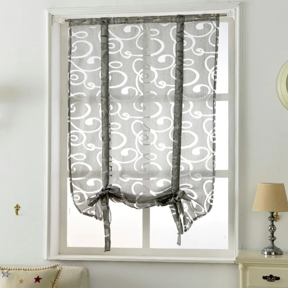 Кухонные Короткие шторы NAPEARL оконные жаккардовые полосатые полупрозрачные