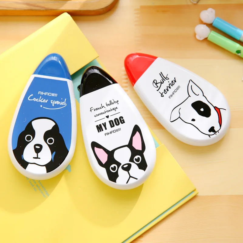 

6 pcs/lot Korean stationery Kawaii My dog correction tape Cute animal big capacity decorative tape office school supplies zakka