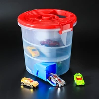 multi functional car slide car toy storage barrel with tracks no cars kids toys boys novelty gifts children party games portable