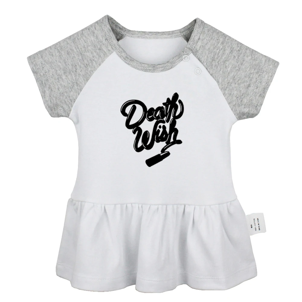 Платья для новорожденных девочек с надписью Death wish God's Work Our hands I Love My Daddy