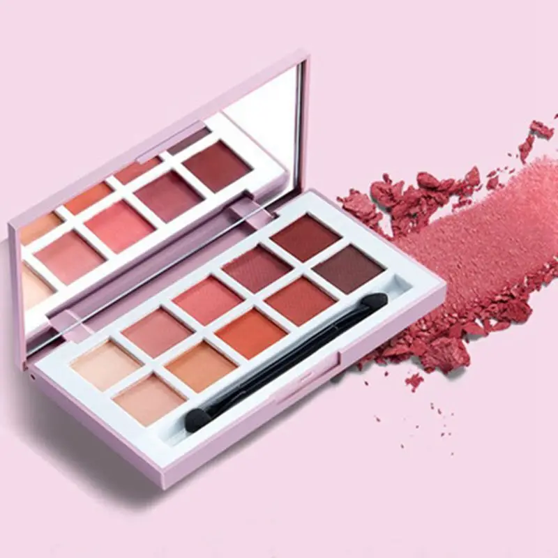 Manooby 10 цветов Палитра теней для век натуральные матовые тени Пудра бренд