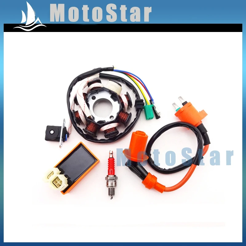 Катушка зажигания 6 контактов AC CDI Box A7TC Свеча статор для китайского GY6 125cc 150cc