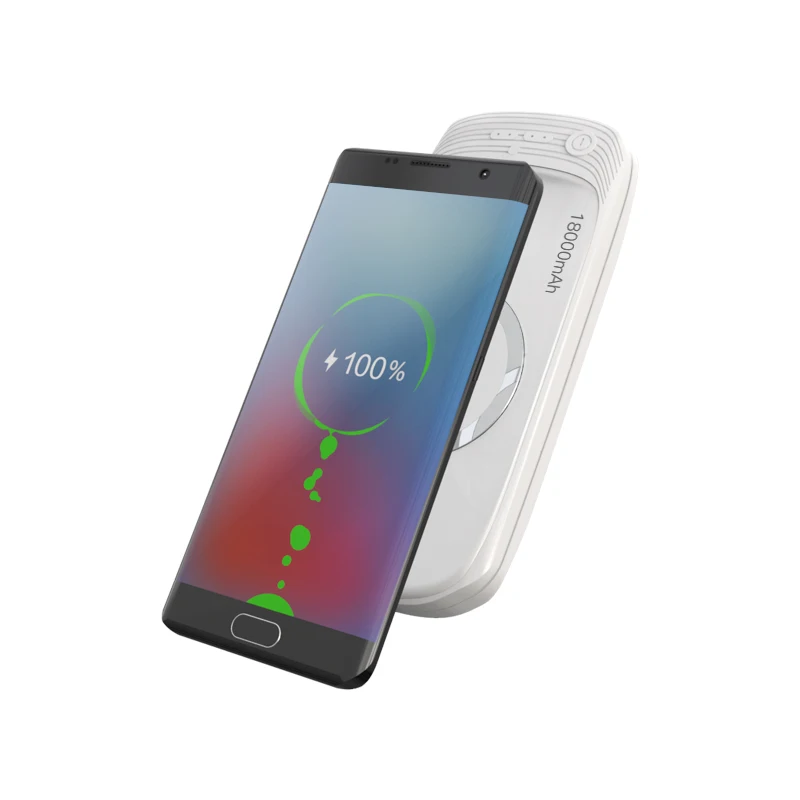 MOXOM 18000 мА ч беспроводное зарядное устройство внешний аккумулятор для iPhone 7 X samsung