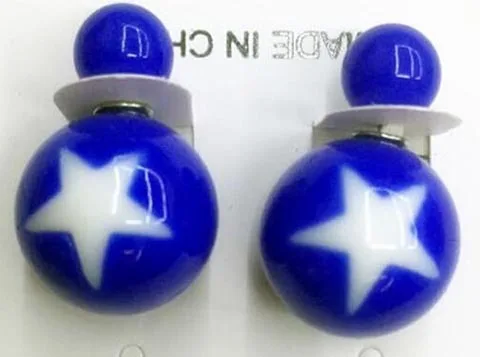 2015 новое поступление конфеты цвет двойной жемчужные серьги два шарика звездные
