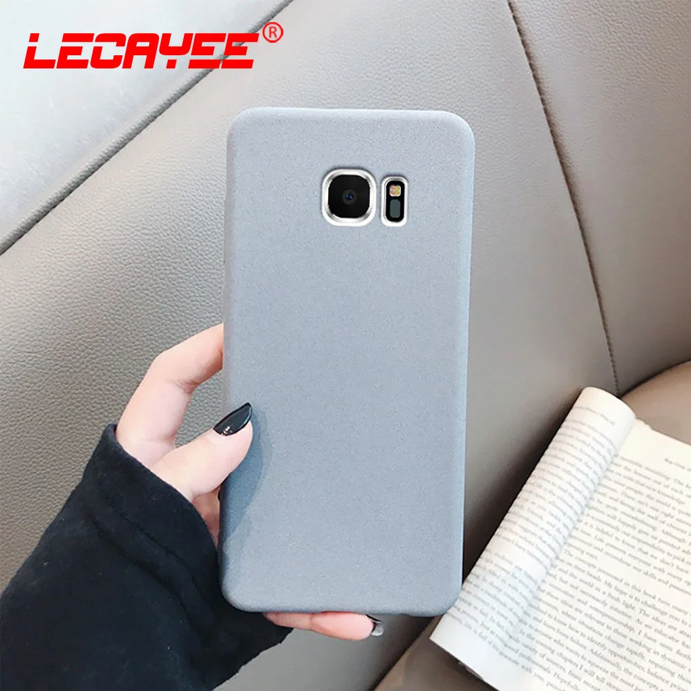 LECAYEE S10 lite защитный чехол песчаник для телефона Samaung Galaxy S7 edge S8 S9 Plus матовый Мягкий