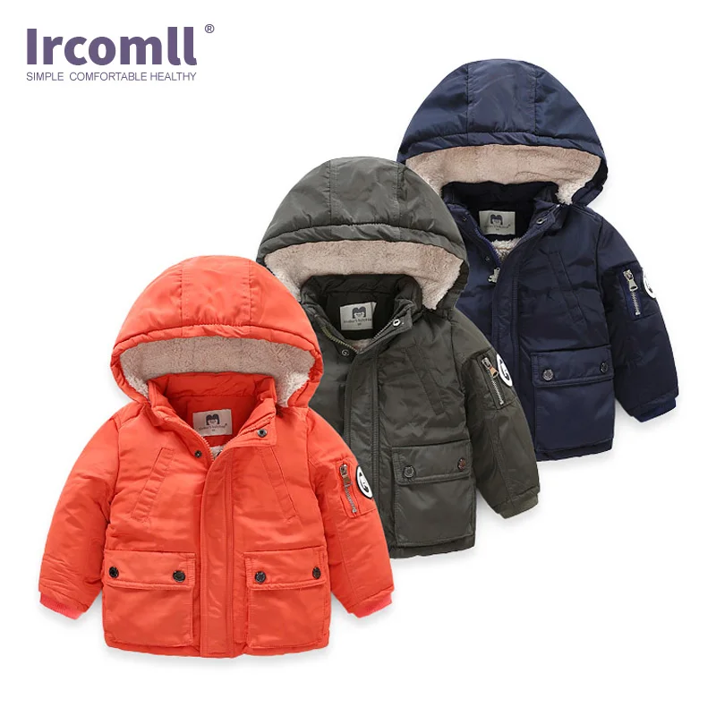 Ircomll высокого качества для мальчиков зимние парки детей Детские Зимние