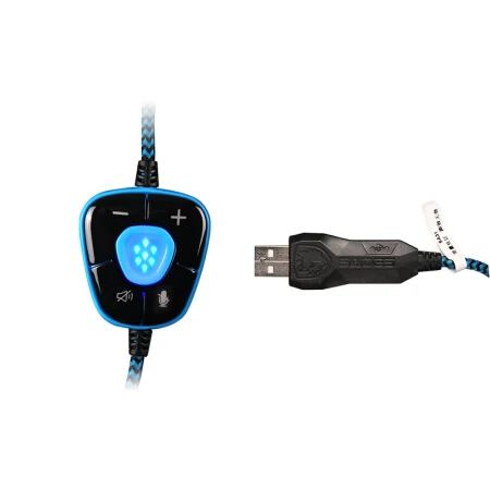 SADES SA 903 Игровые наушники 7 1 Наушники с USB для ПК глубокий бас со светодиодным