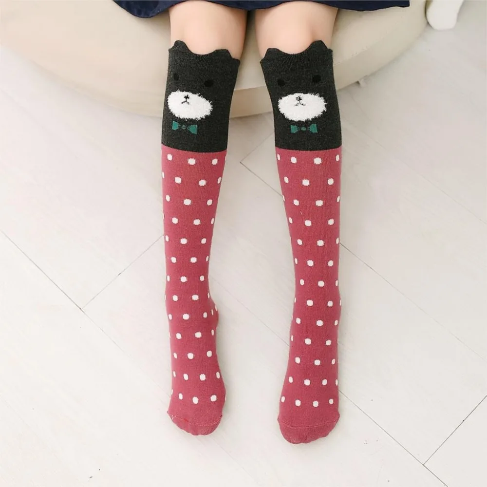 Носки для девочек Хлопковые гольфы с лисой детская одежда аксессуары милые гетры