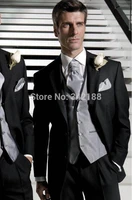 free shippingshot styles new custom design two buttons black groom tuxedosnotch lapel best man groomsman men wedding suitswedd