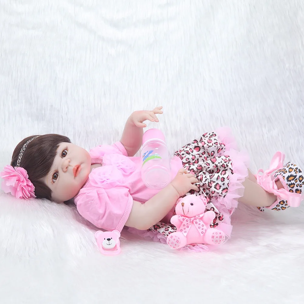 Новый дизайн Alive Babies Dolls Reborn 22 дюйма Boneca полностью силиконовая виниловая Детская